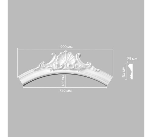Радиус из полиуретана DECOMASTER 897174-111 1/4 круга Rнар 635 мм Rвн 550 мм 897174-111